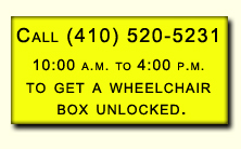 Get a wheelchair box unlocked