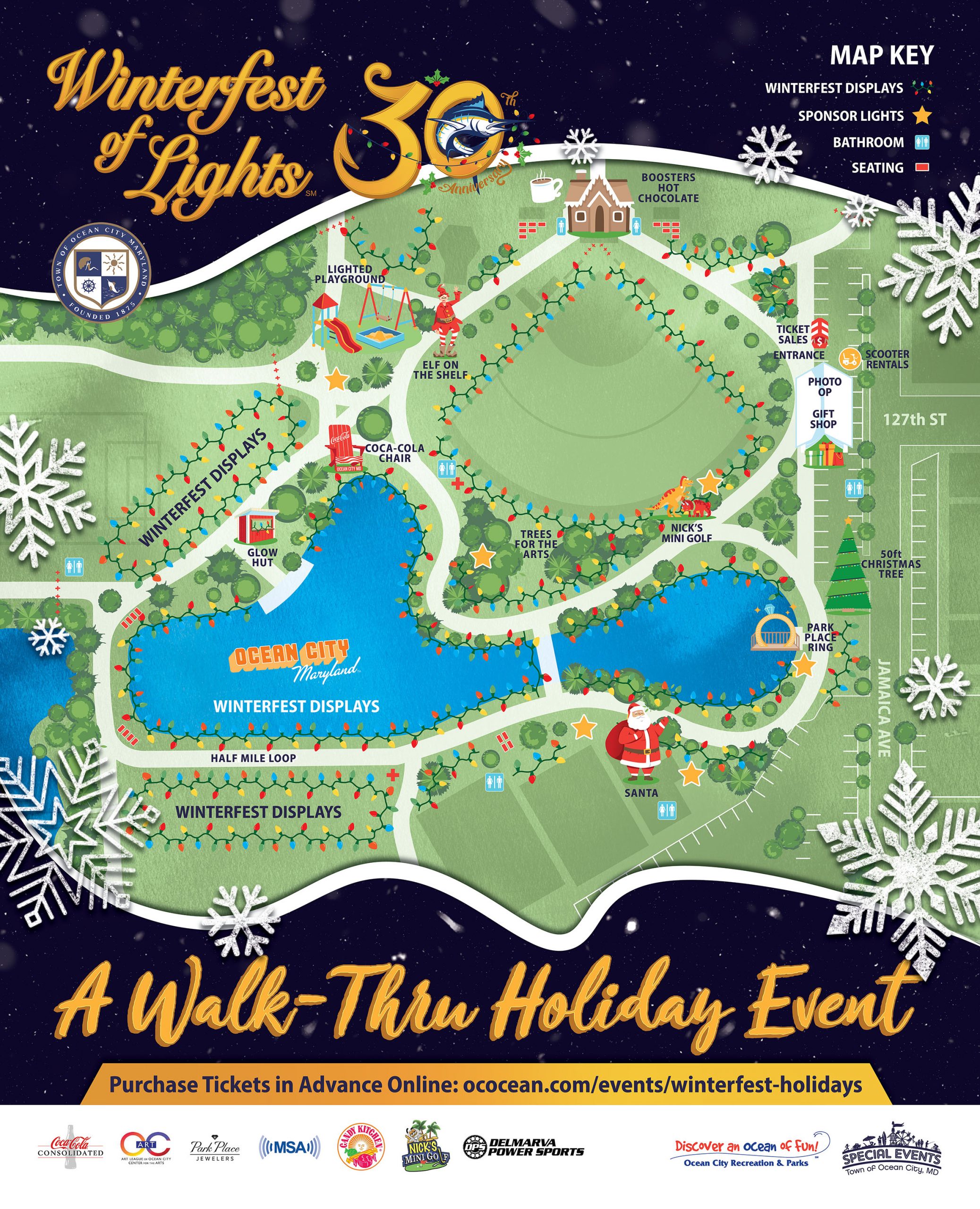 Winterfest of Lights Park Map
